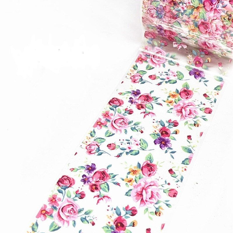 Фолио с розови рози и цветя 50cm.