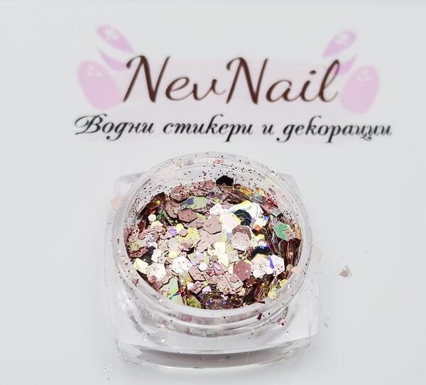 Хамелеонови конфети с брокат