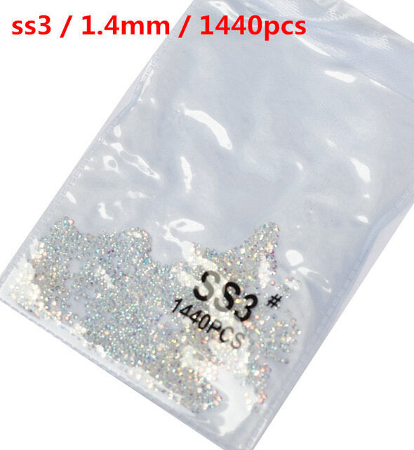 Бели хамелеонови камъчета Сваровски SS3-1440бр.