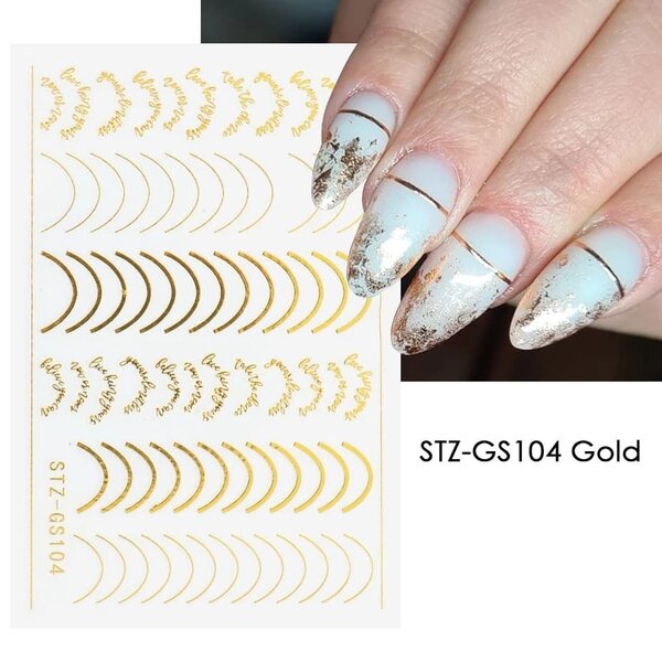 Стикер златен STZ-GS104A